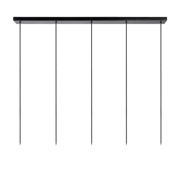 Lucide ORLANDO - Pendant light - 5xE27 - Smoke Grey - detail 1